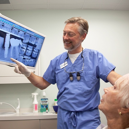 Woman receiving 3D CT scan