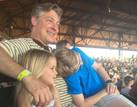 Dr. Fana and kids at baseball game