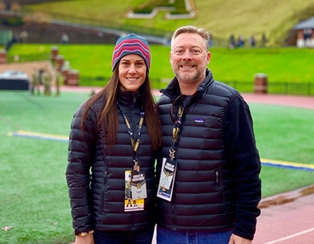 Dr. Fana and his wife at track