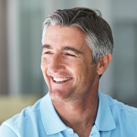 Older man with healthy smile